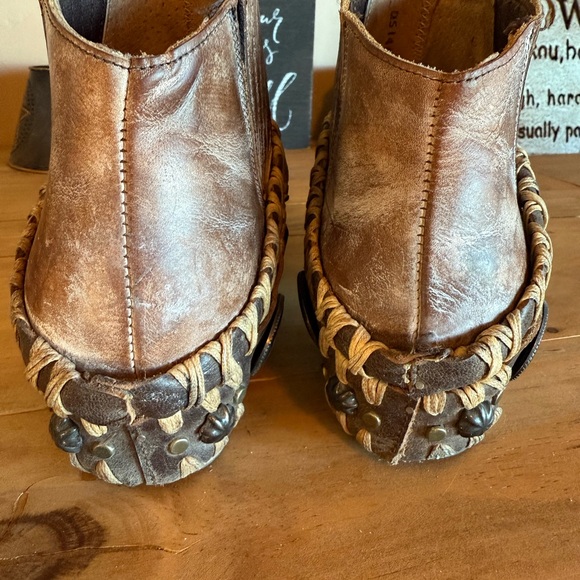 Circle G Brown Ankle Boots with Decorative Strap - Picture 3 of 5